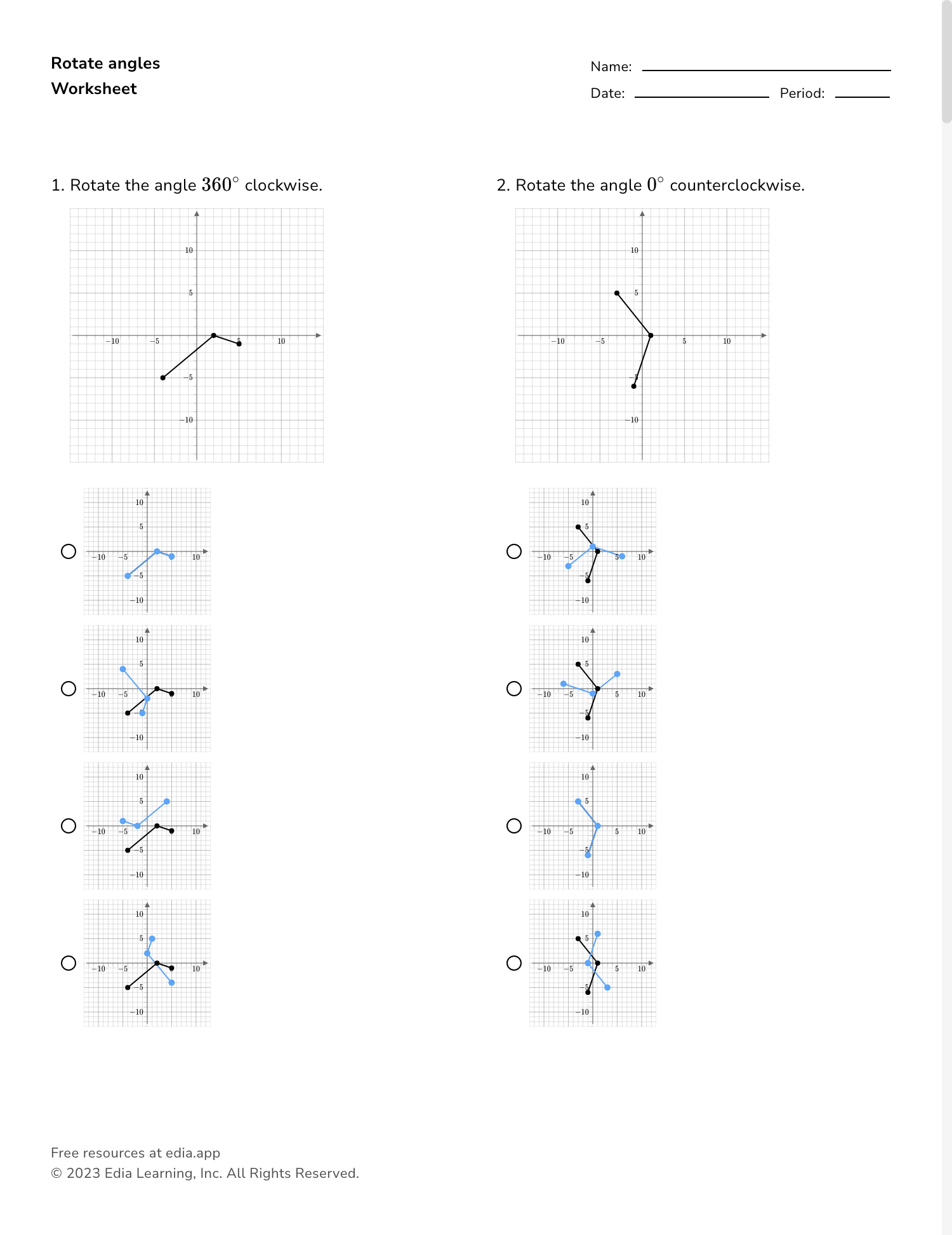 rotation math worksheet rotation math worksheet