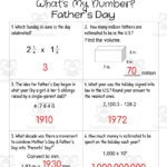 Father s Day Math Trivia Worksheet By Teach Simple