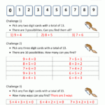 First Grade Math Problems Worksheets Library