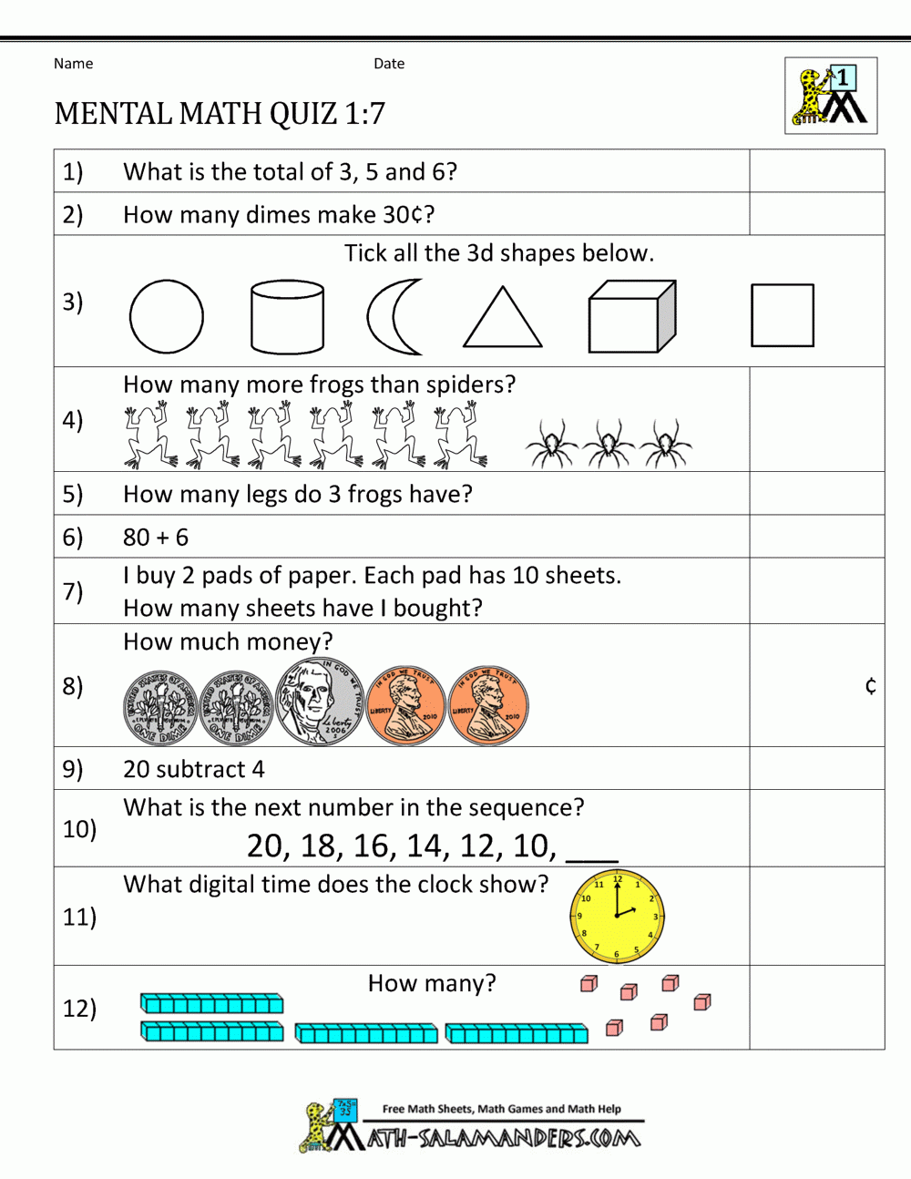maths worksheet for class 1 maths worksheet for class 1