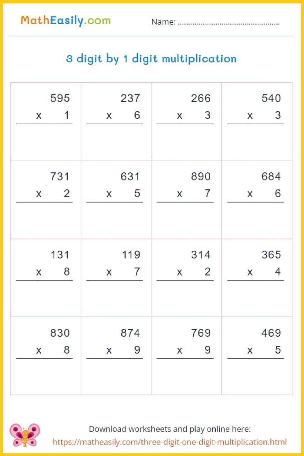 grade 3 maths worksheets pdf