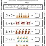 Free Repeated Addition Worksheets Teach Prints