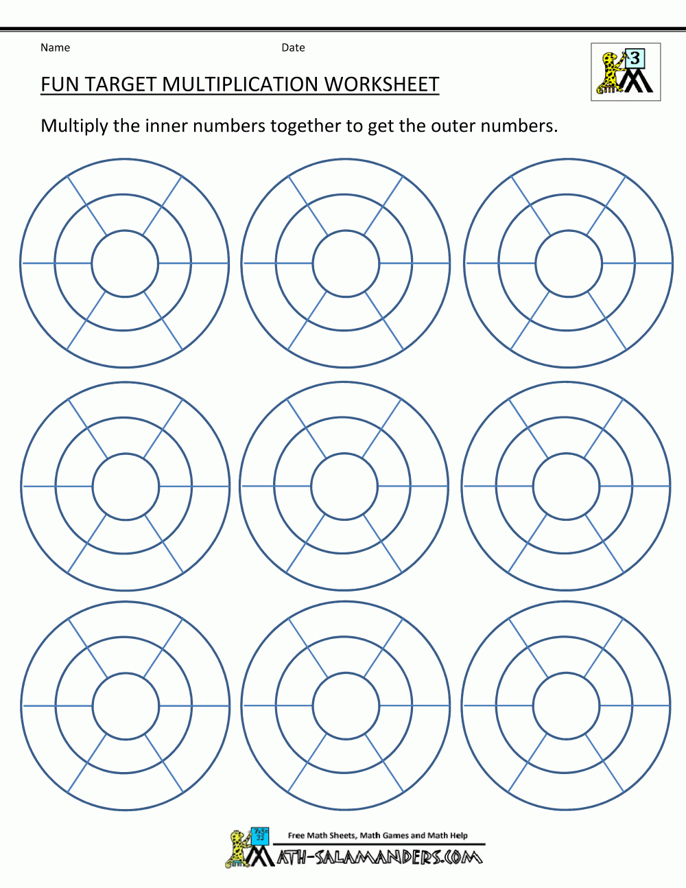 Fun Multiplication Worksheets To 10x10