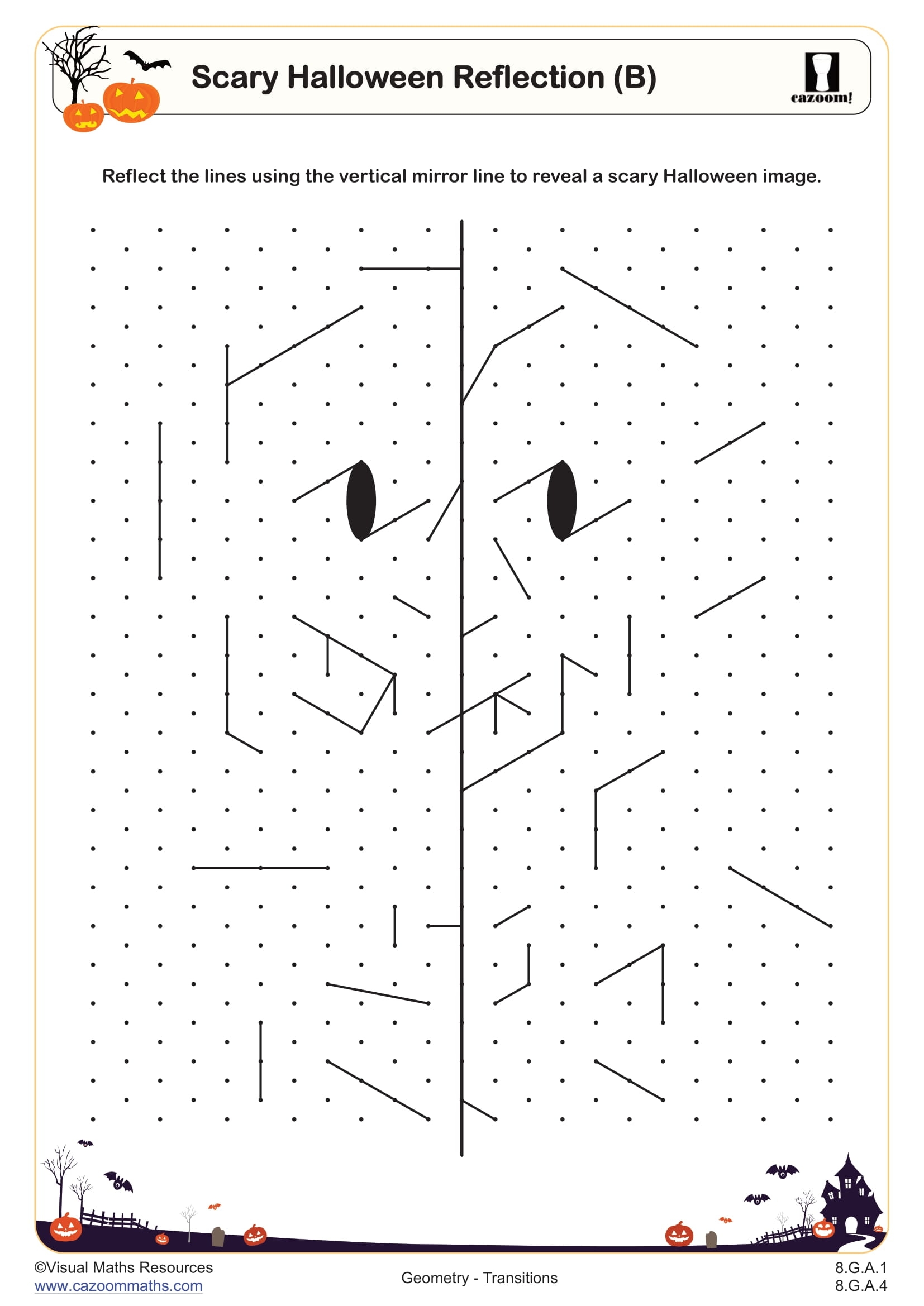 Halloween Math Worksheets Grades 2 8 High School