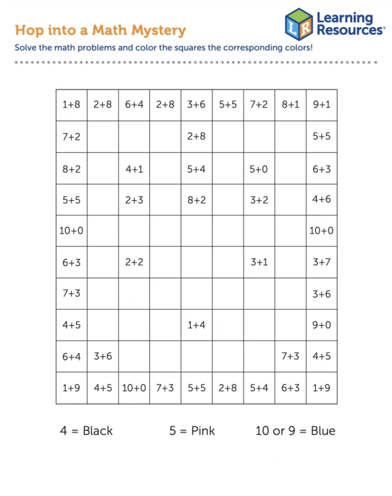 Hop Into A Math Mystery Game Learning Resources