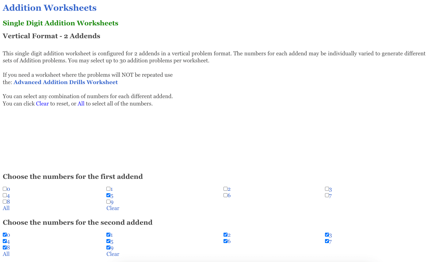 How To Quickly Make An Addition Worksheet Worksheetzone Tutorial How To Quickly Make An Addition Worksheet Worksheetzone Tutorial