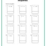 Inequalities Worksheets