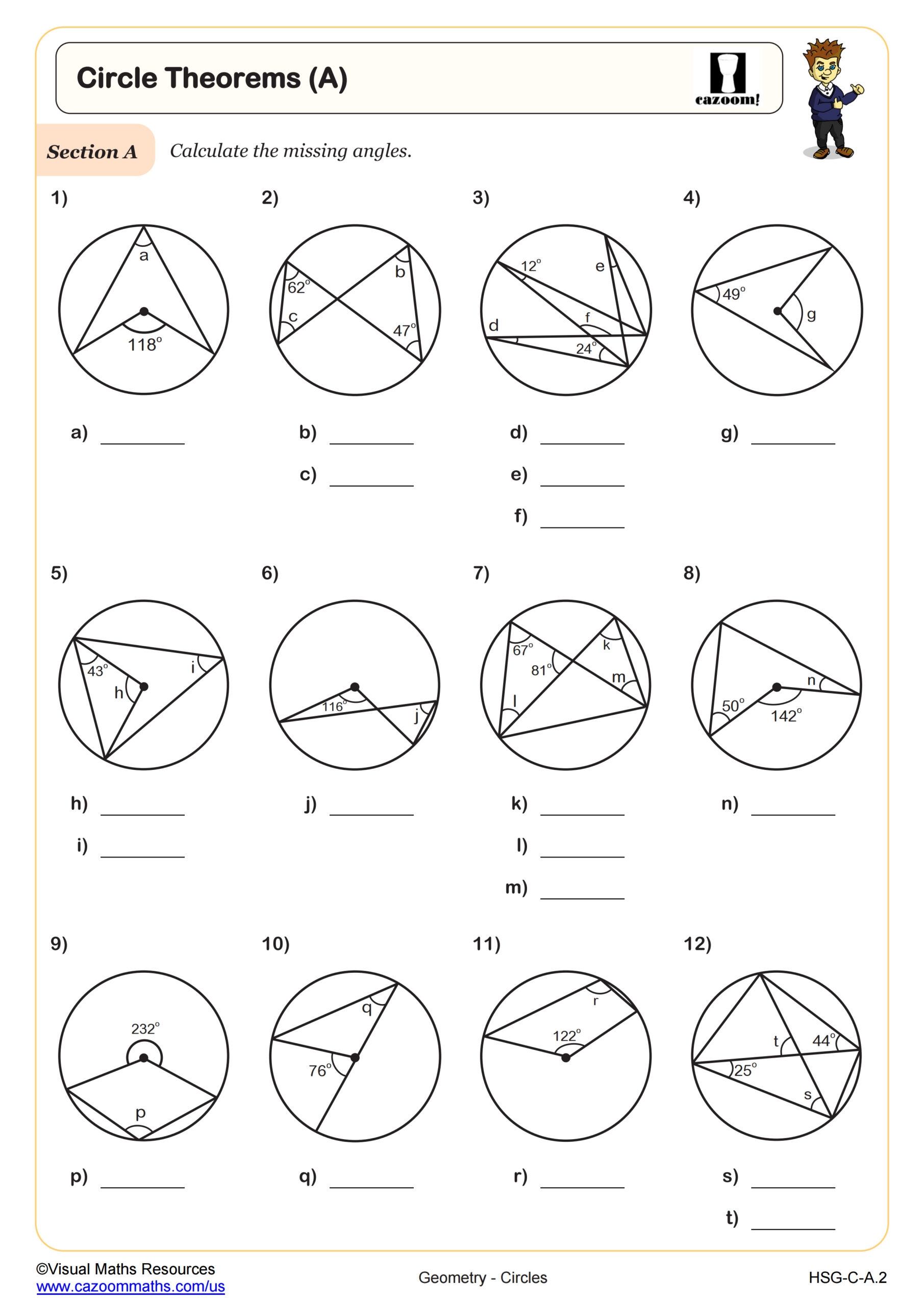 simple euclidean math worksheet