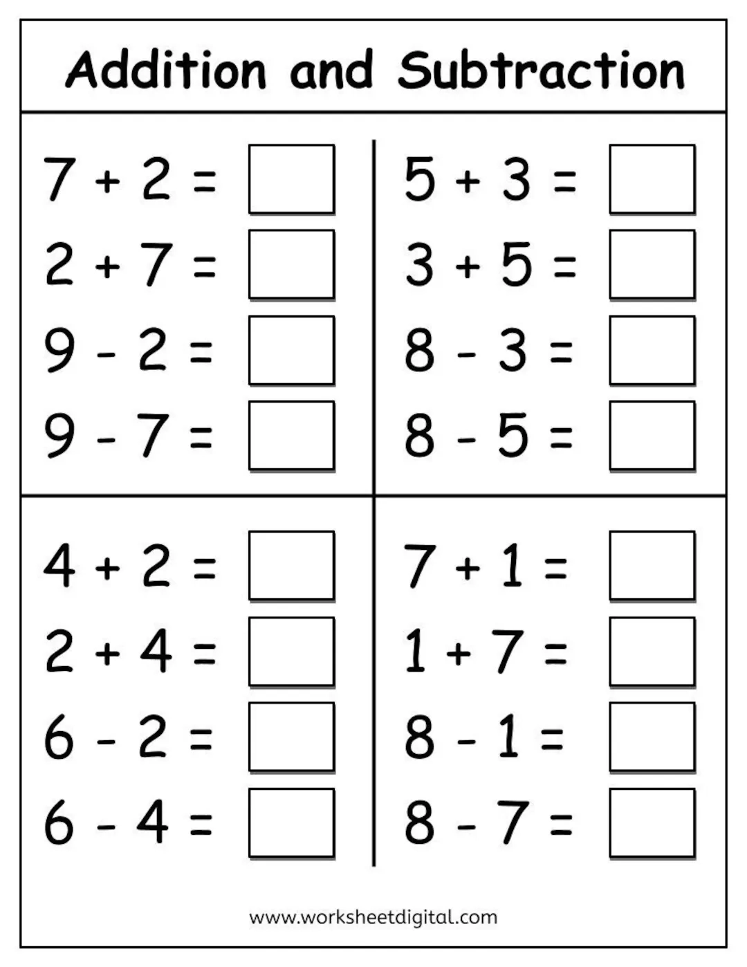 Kindergarten Addition Worksheets Number Fact Family Printable PDF Etsy Kindergarten Addition Worksheets Number Fact Family Printable PDF Etsy