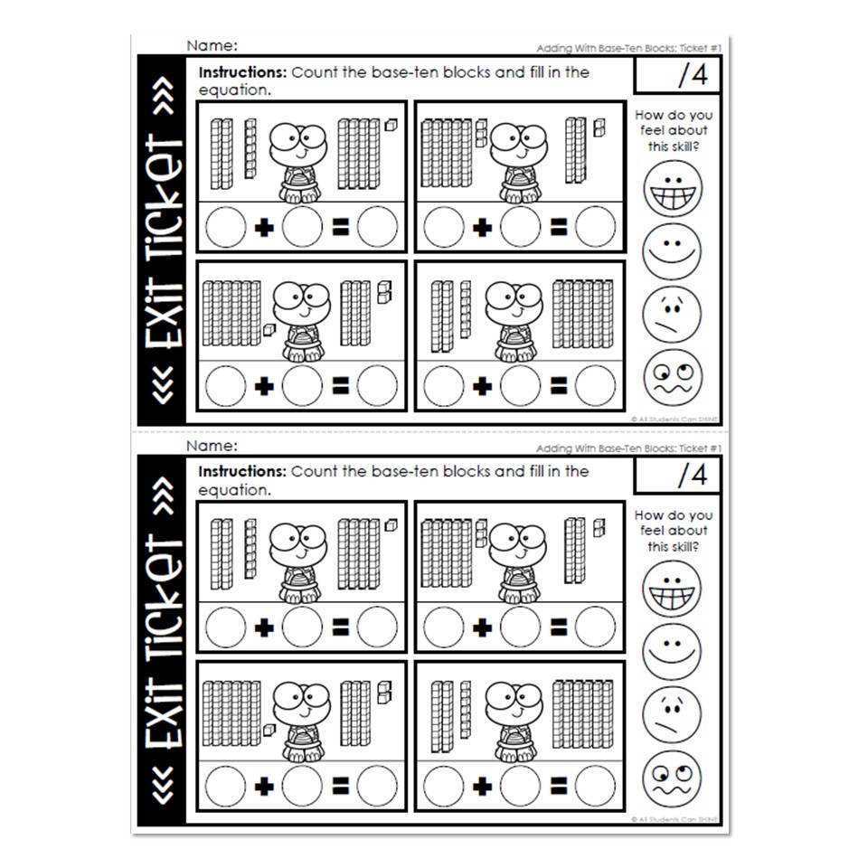addition with base ten blocks worksheets addition with base ten blocks worksheets