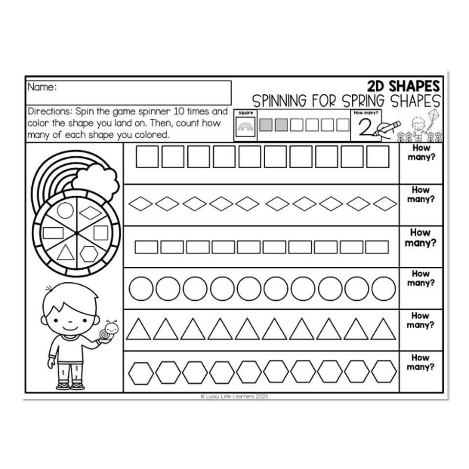 math worksheet land