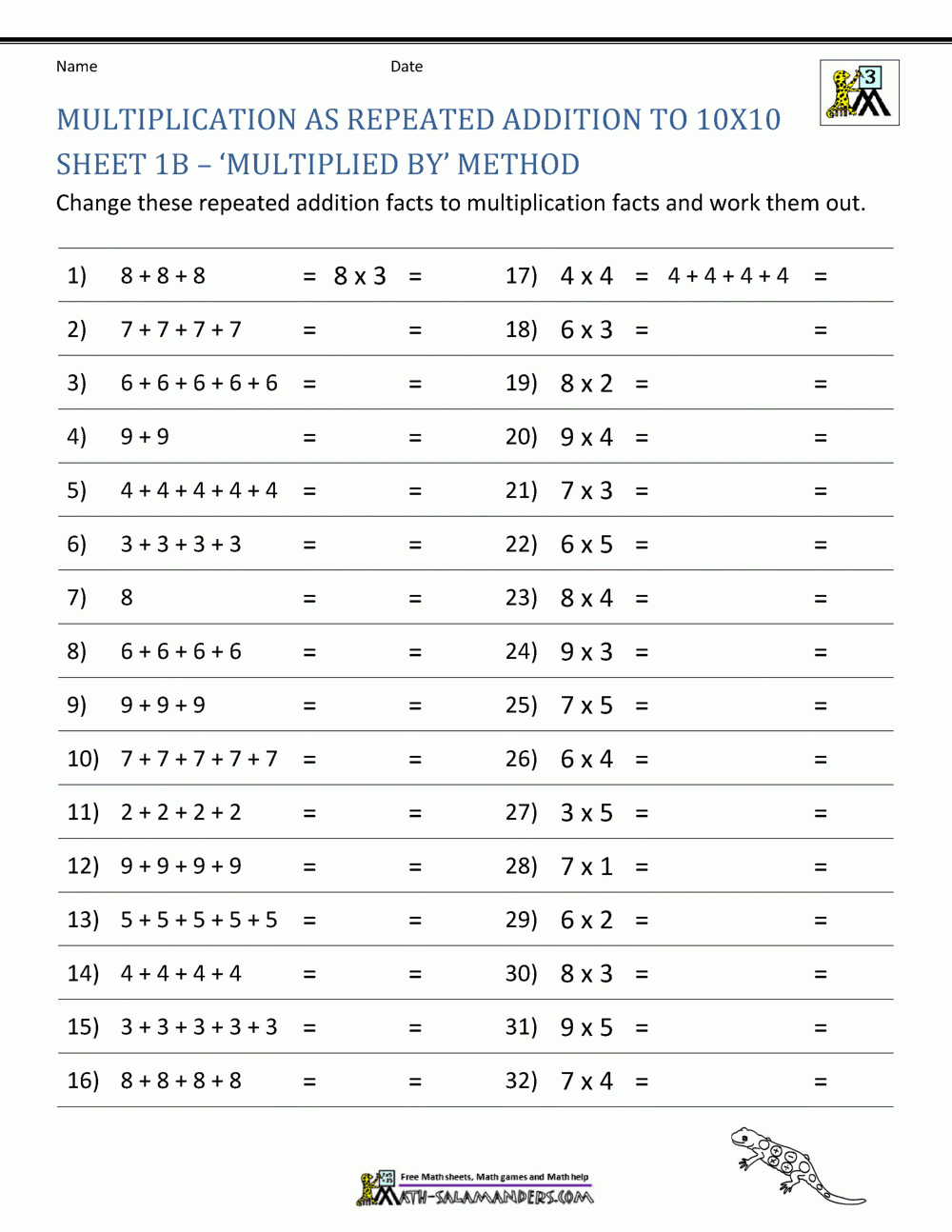 Multiplication Facts Worksheets Understanding Multiplication To 10x10 Multiplication Facts Worksheets Understanding Multiplication To 10x10
