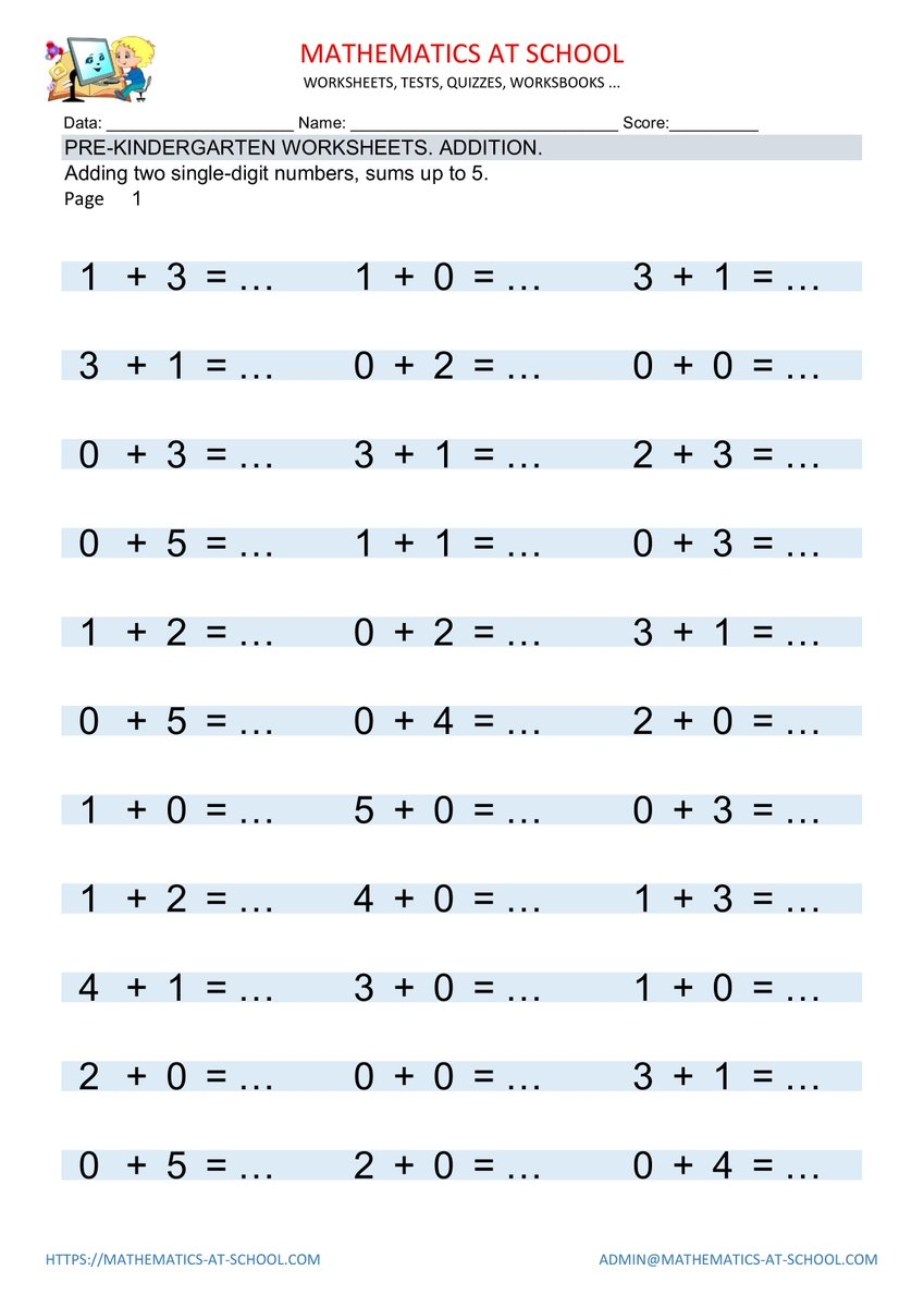 PRE KINDERGARTEN WORKSHEETS Numbers Addition Free Printable Pdf Adding Two Single digit Numbers Sums Up To 5 Worksheets With Answers Https t co LJqlbqJwn2 pre k prekindergarten math worksheets addition adding add shapes pdf free PRE KINDERGARTEN WORKSHEETS Numbers Addition Free Printable Pdf Adding Two Single digit Numbers Sums Up To 5 Worksheets With Answers Https t co LJqlbqJwn2 pre k prekindergarten math worksheets addition adding add shapes pdf free
