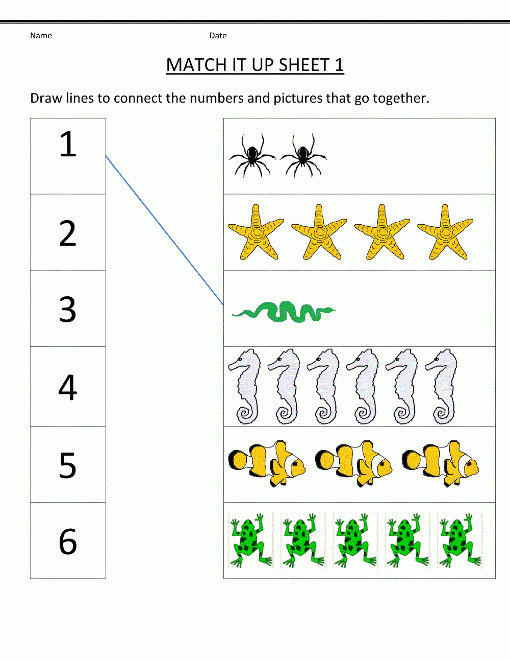 math worksheet preschool