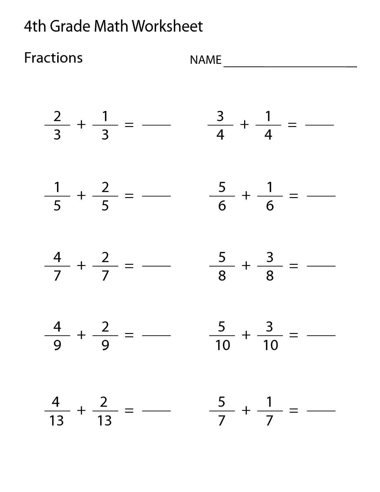 free 4th grade math worksheets free 4th grade math worksheets