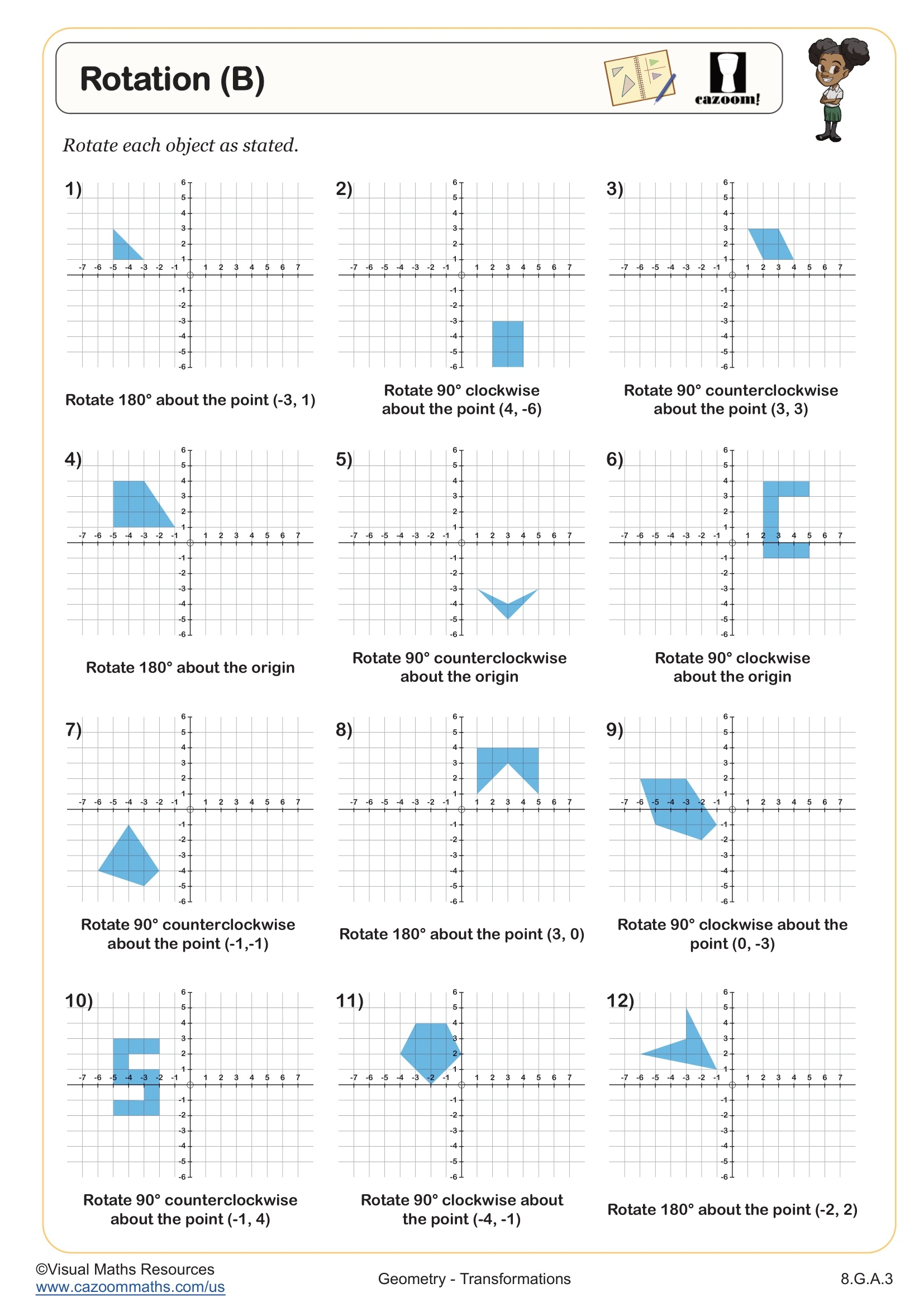 Rotation B Worksheet Fun And Engaging 8th Grade IM 1 And Geometry Worksheet Rotation B Worksheet Fun And Engaging 8th Grade IM 1 And Geometry Worksheet
