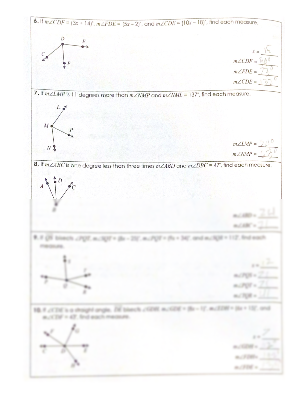 SOLUTION Angle Addition Postulate Geometry Basics Worksheet Worksheets Library