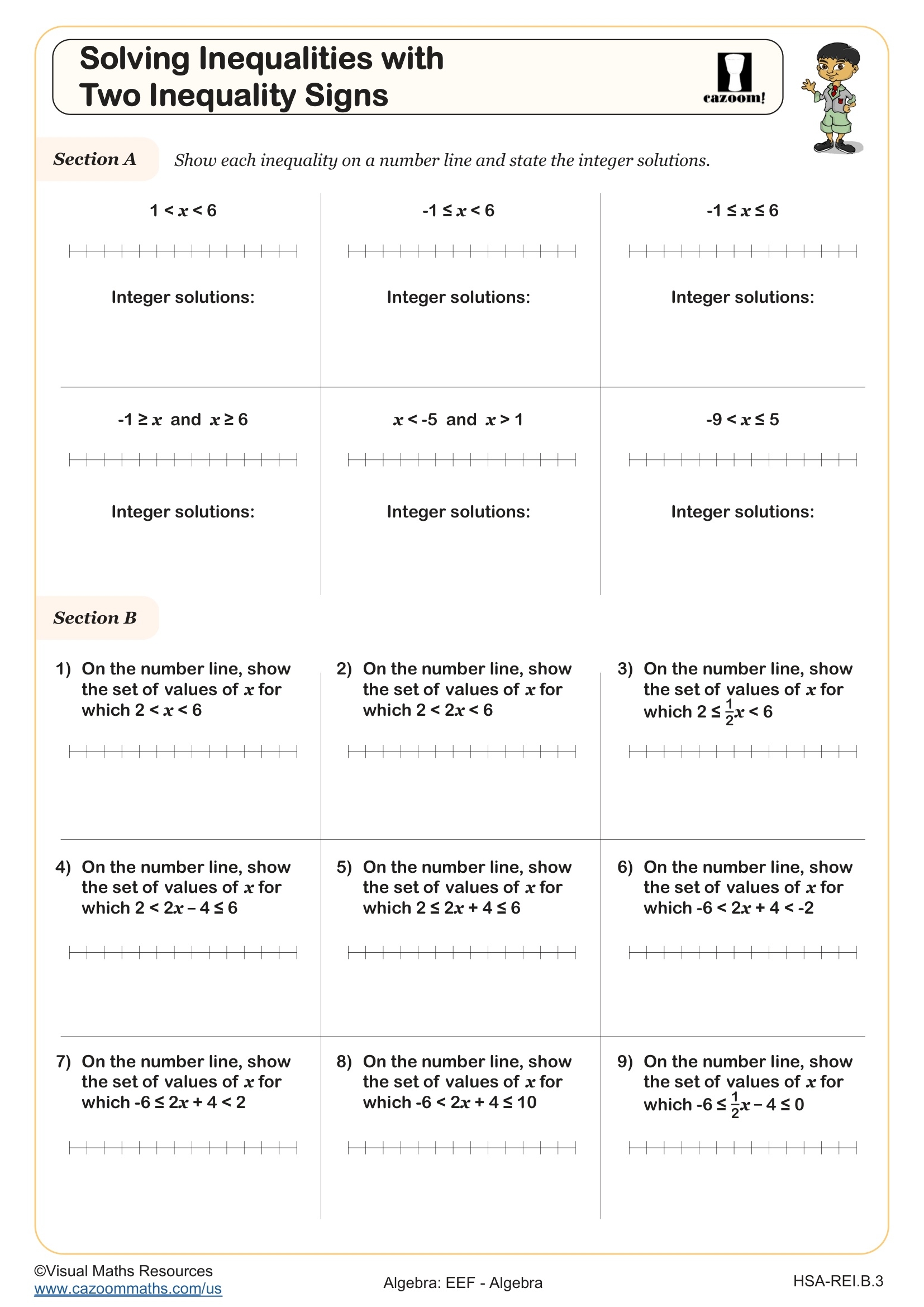 inequality math worksheets inequality math worksheets
