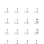 Subtraction Worksheets Exercises Printable PDF FREE Think Tank Scholar