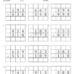 Three Digit Mixed Addition And Subtraction Some Regrouping With Grid Worksheets Etsy Denmark