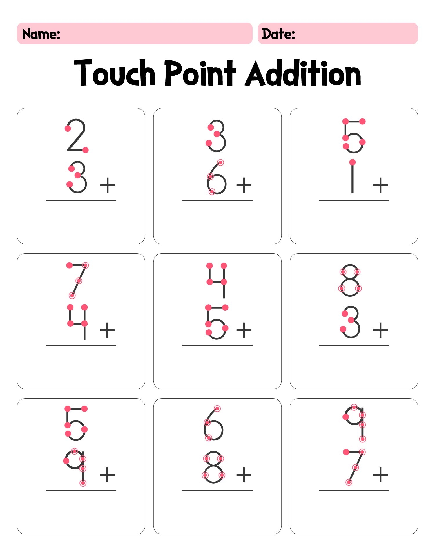 TouchMath Numbers 1 9 13 Free PDF Printables Printablee TouchMath Numbers 1 9 13 Free PDF Printables Printablee