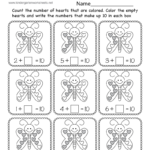 Valentine s Day Math Worksheet Free Printable PDF