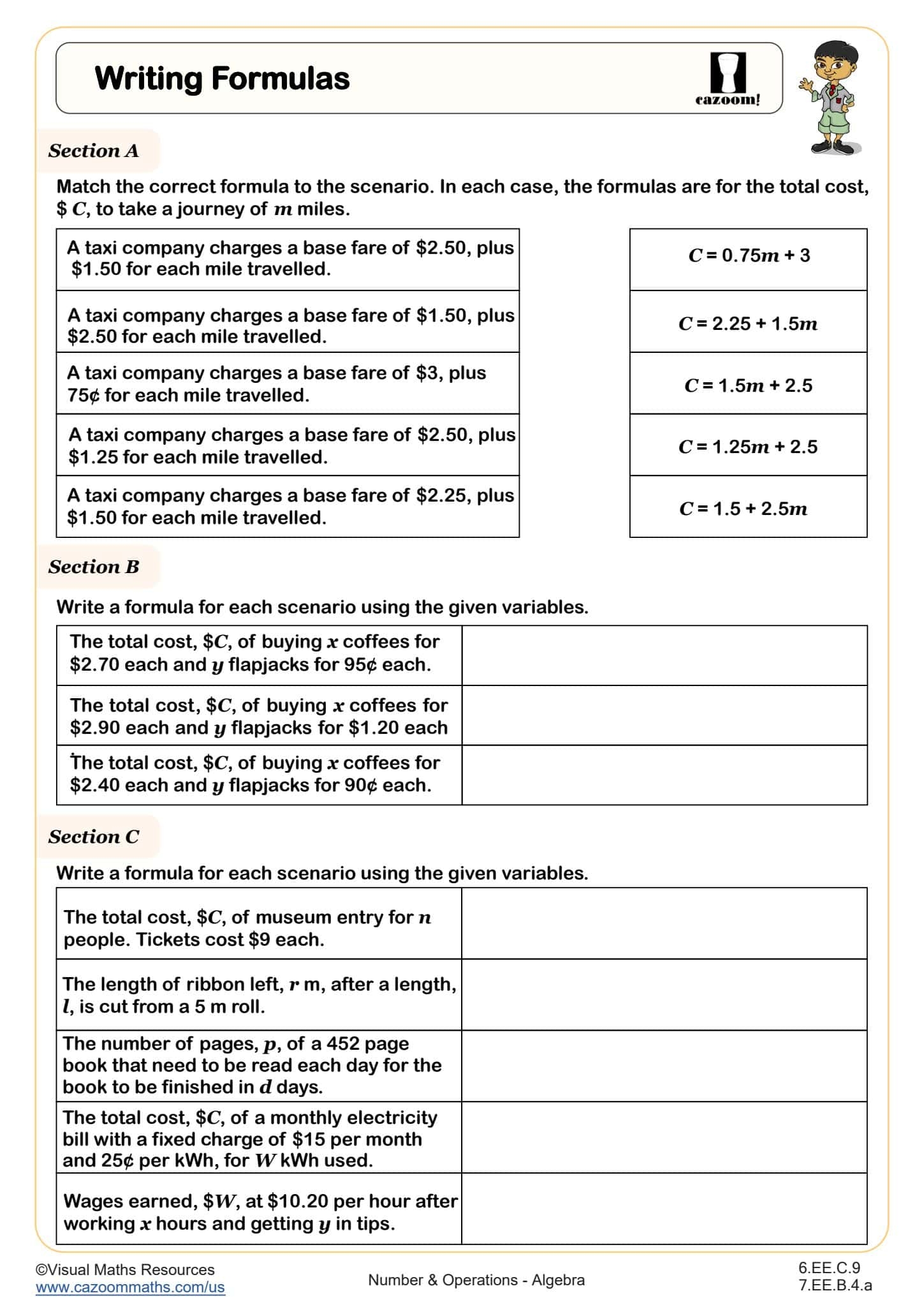 Writing Formulas Worksheet Fun And Engaging 6th Grade And 7th Grade Number Operations Worksheet Writing Formulas Worksheet Fun And Engaging 6th Grade And 7th Grade Number Operations Worksheet